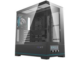 Darkflash DY451 PRO számítógépház + 1 ventilátor (fekete) (DY451 PRO BLACK)
